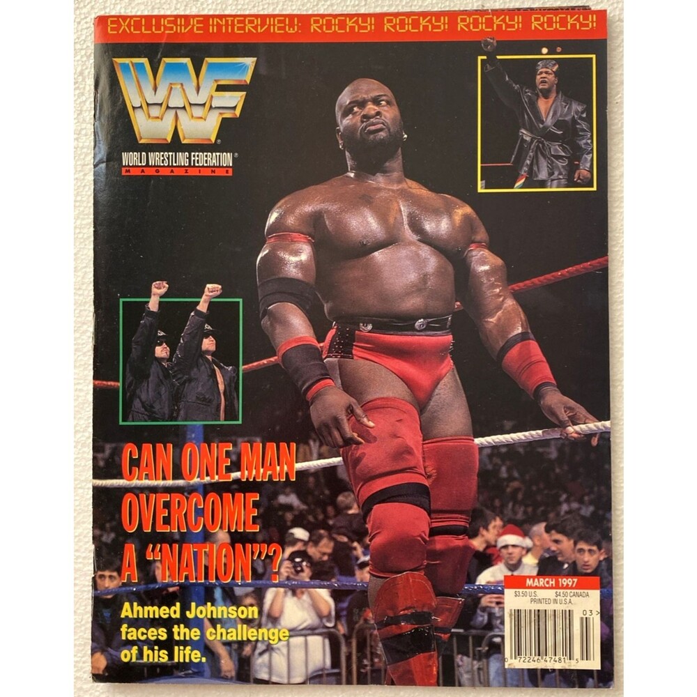 Vintage WWF Magazine March 1997 Ahmed Johnson Nation of Domination Rocky Maivia
